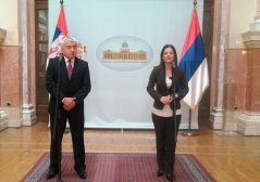 8 May 2015 Press conference of the Chairperson of the Committee on Defence and Security Marija Obradovic and the Chairman of the Security Committee of the National Assembly of the Republic of Srpska Milanko Mihajlica 